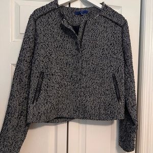 Apt 9. Navy/white tweed jacket. Size L